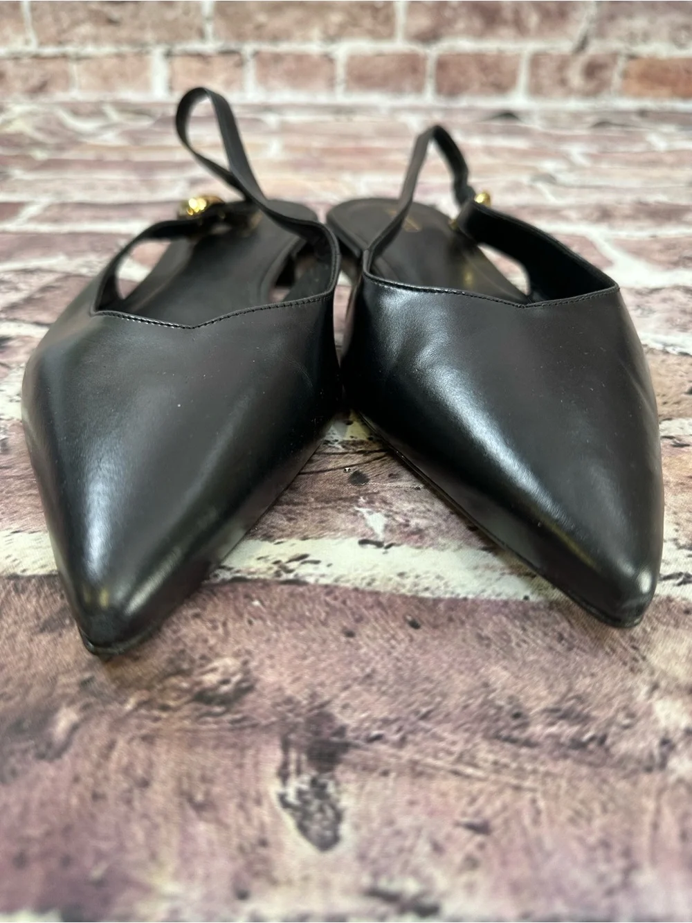 Arezzo Farrah Slingback Pointed Toe Flat NWOT Quiet Luxury Old Money Elegant